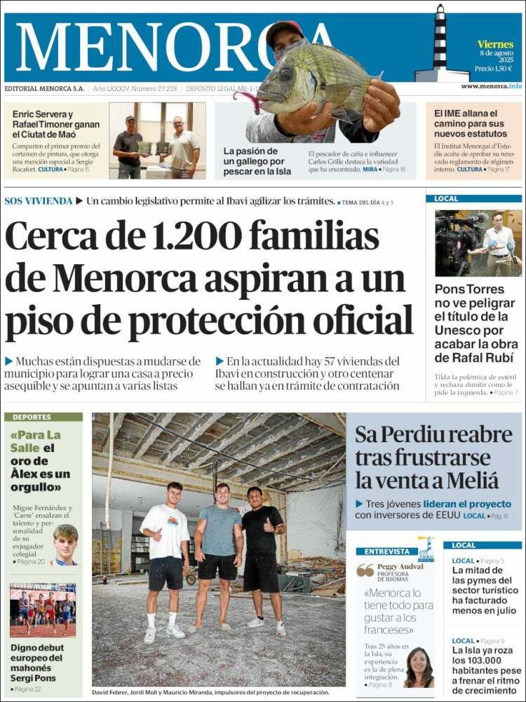 Portada de Menorca - Diario Insular (Spain)