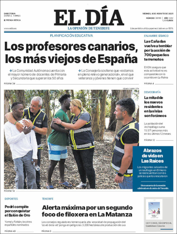 Portada de El Día (Spain)