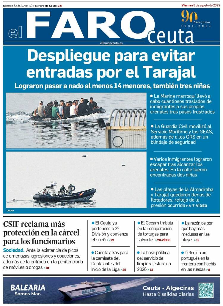 Portada de El Faro de Ceuta (Spain)