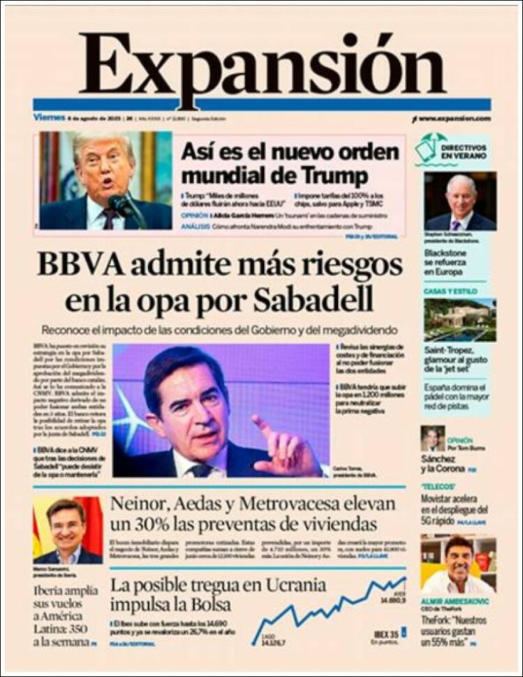Portada de Expansión (España)