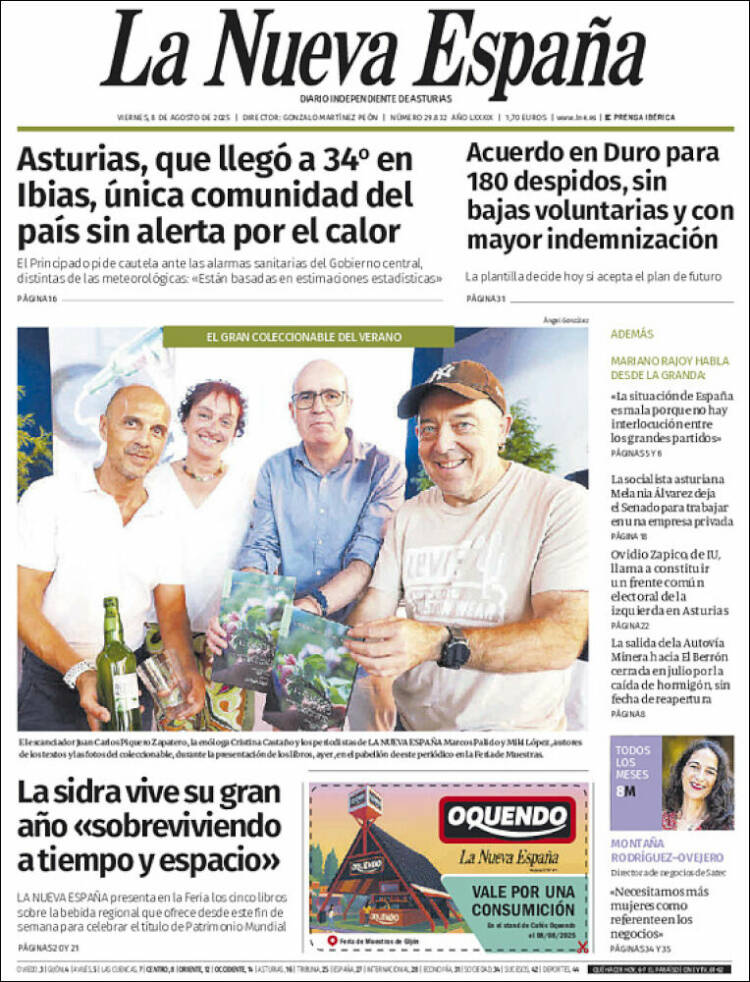 Portada de La Nueva España (Spain)