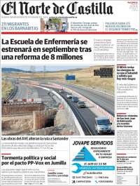 Portada de Norte de Castilla - Palencia (Spain)