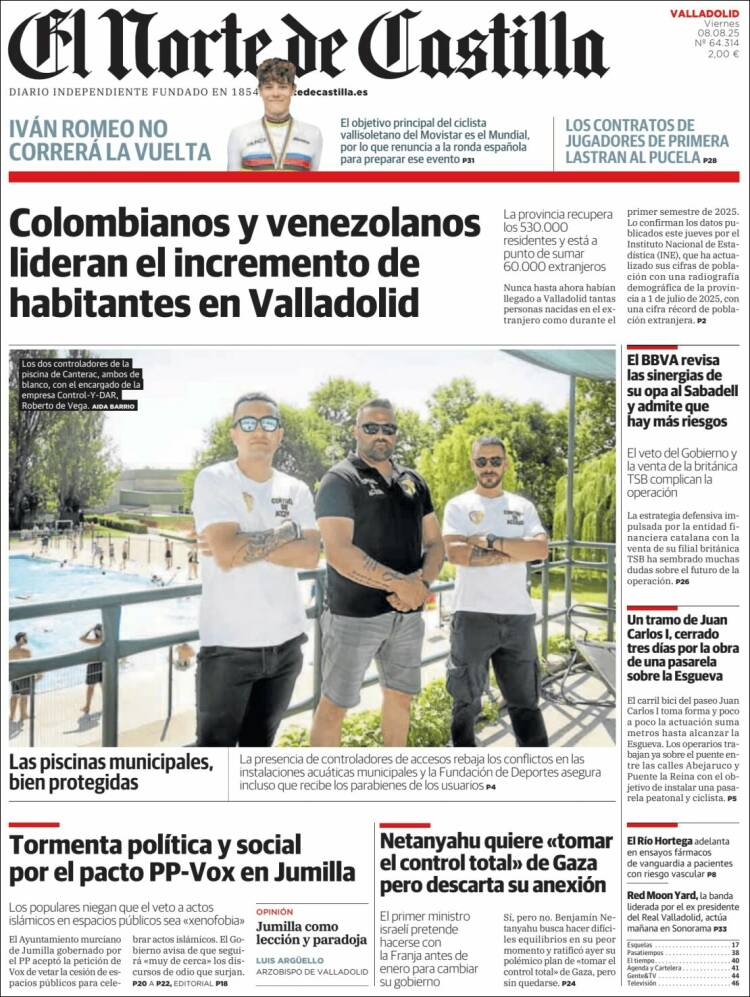 Portada de Norte de Castilla - Valladolid (Spain)