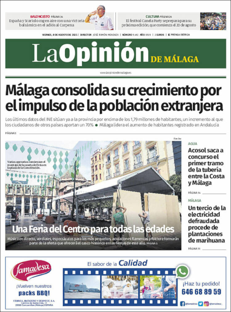 Portada de La Opinión de Málaga (Spain)