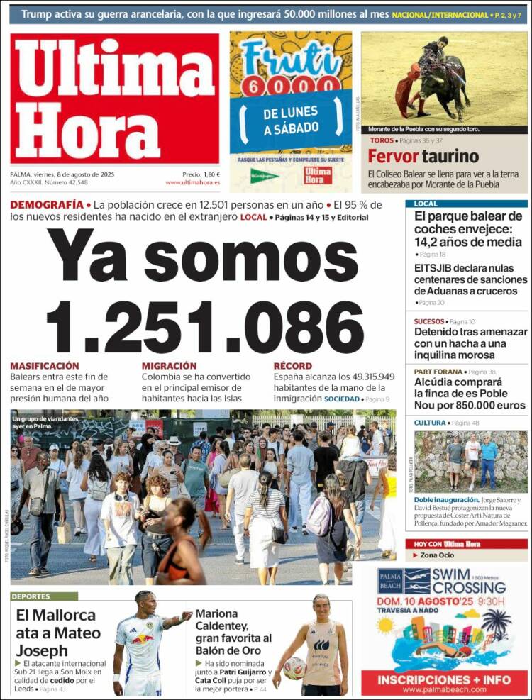 Portada de Última Hora (Spain)