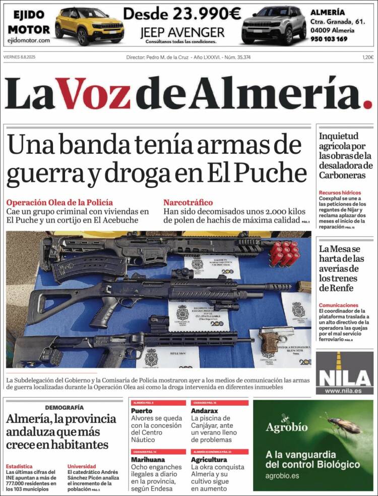 Portada de La Voz de Almería (Spain)