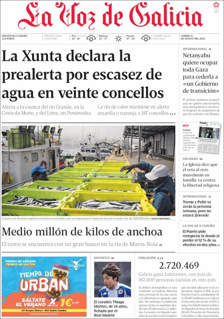 Portada de La Voz de Galicia (Spain)
