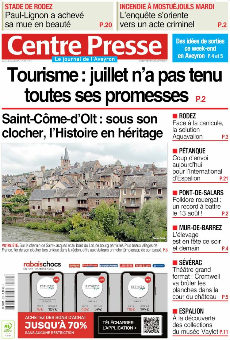 Portada de Centre Presse (France)
