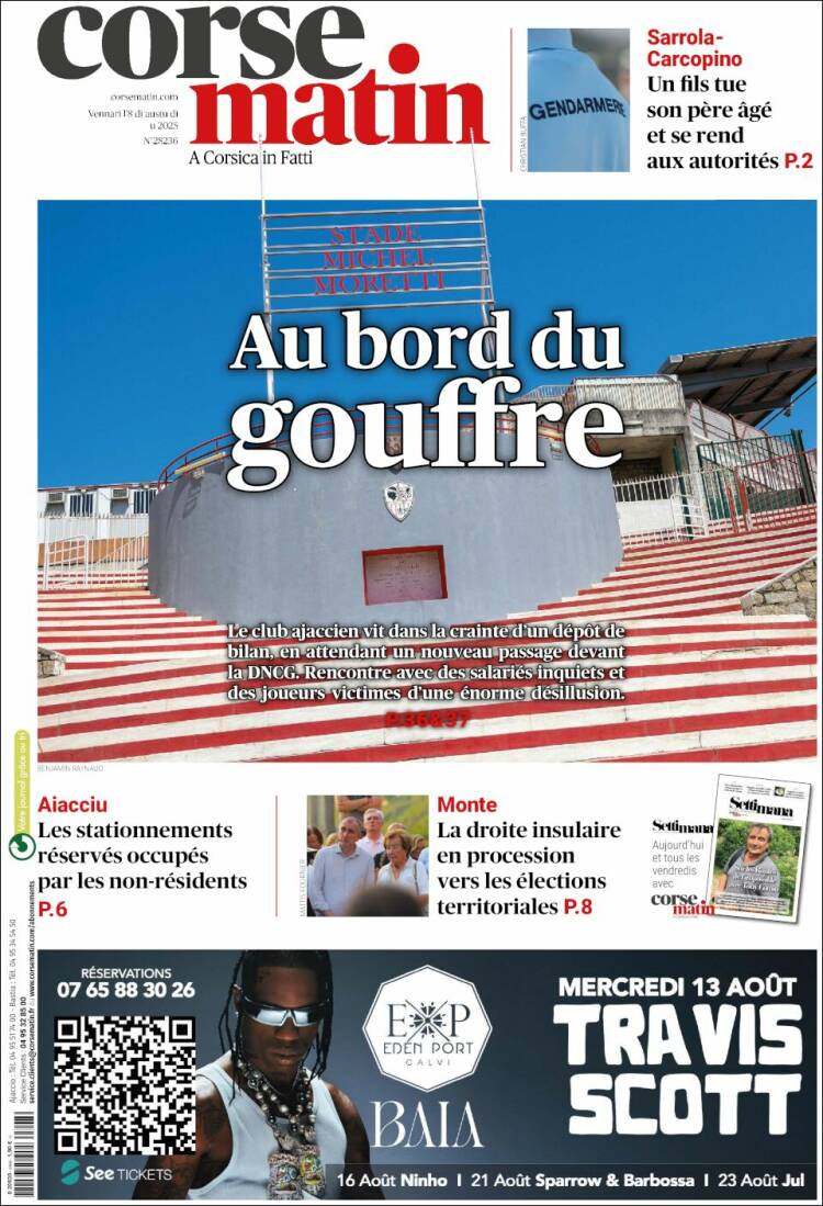 Portada de Corse-Matin (France)