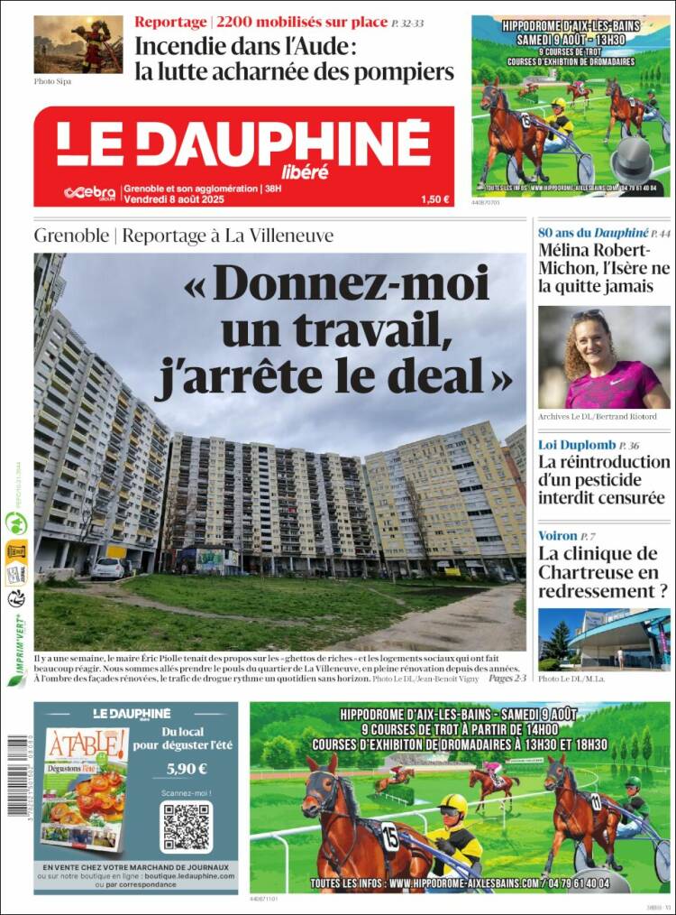 Portada de Le Dauphiné Libéré (France)