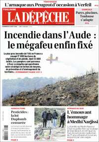 Portada de La Dépêche du Midi (France)