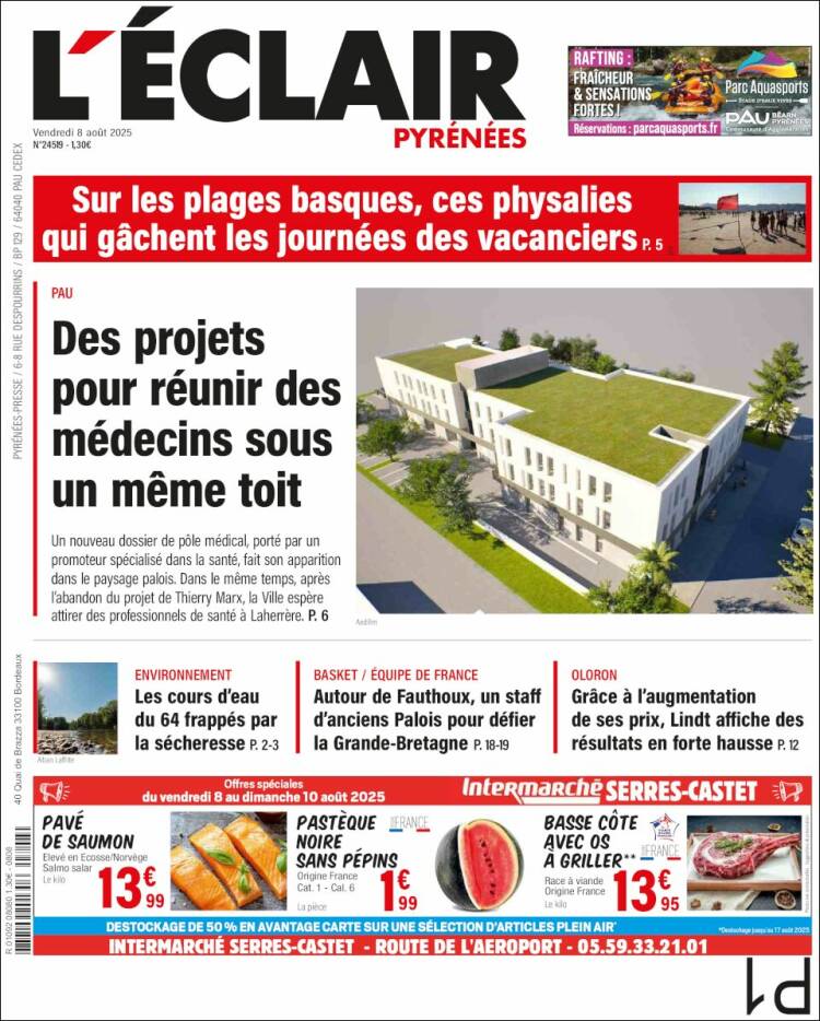 Portada de L'Eclair des Pyrénées (France)