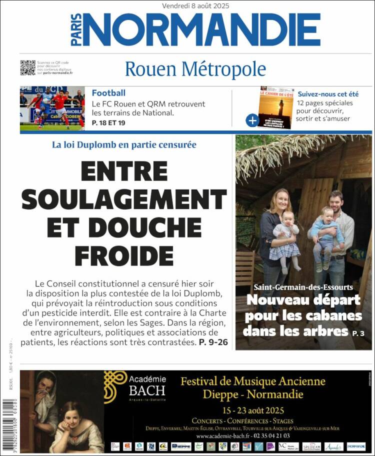 Portada de Paris Normandie (Francia)