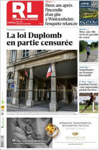 Portada de Le Republicain Lorrain (France)