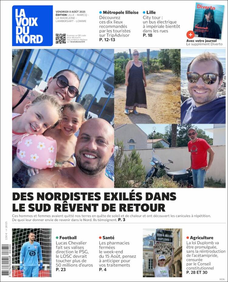 Portada de La Voix du Nord (France)