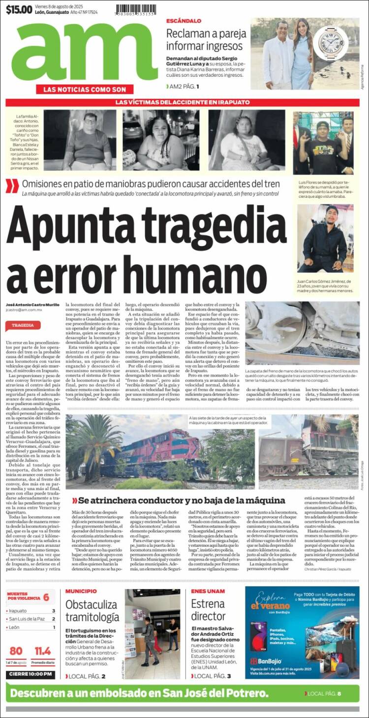 Portada de Al Día A.M. (México)