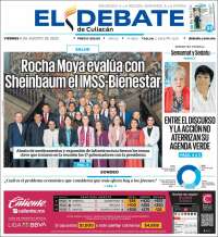 Portada de El Debate de Culiacán (México)