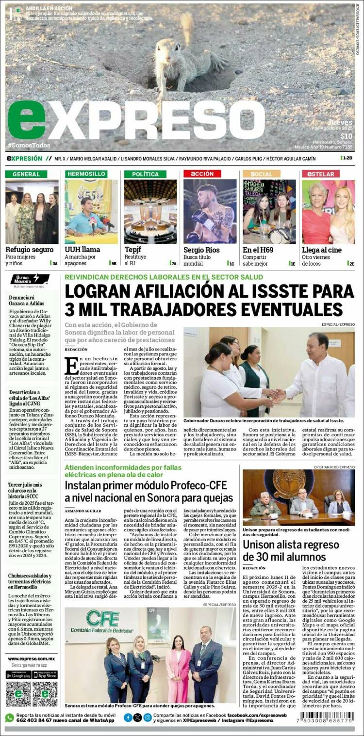 Portada de Expreso (Mexico)