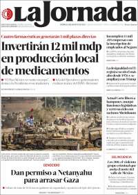 Portada de La Jornada (México)
