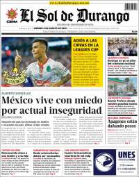 Portada de El Sol de Durango (Mexico)