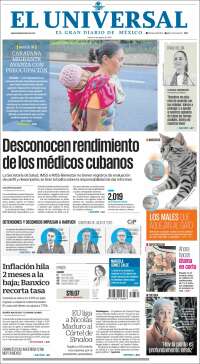 Portada de El Universal (México)