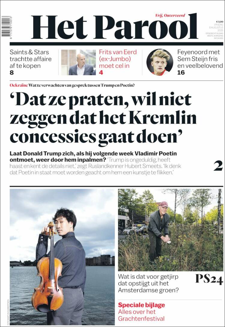 Portada de Het Parool (Pays-Bas)