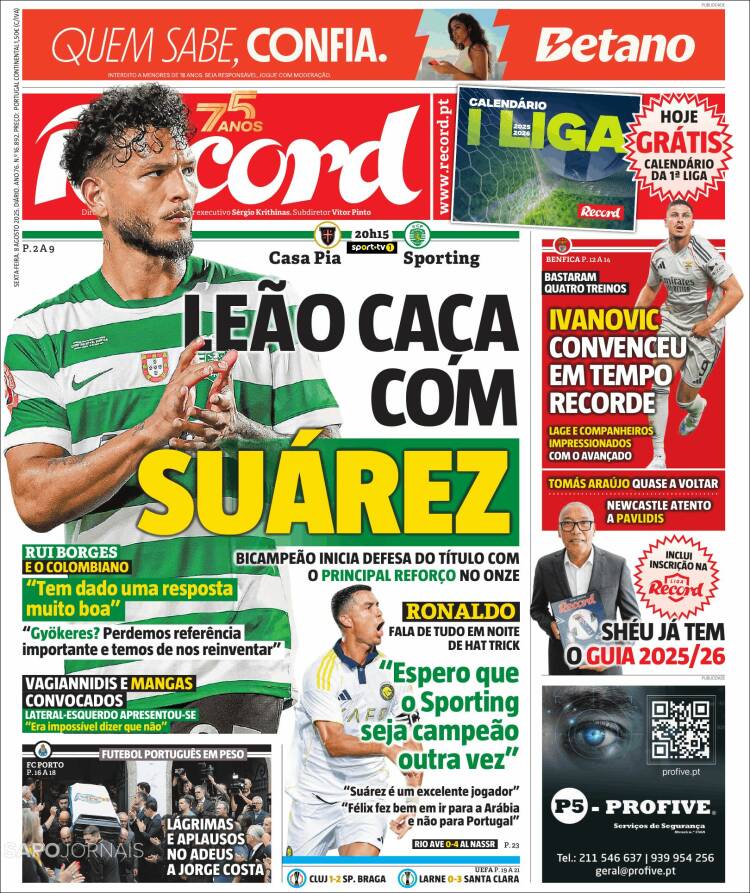 Portada de Record (Portugal)