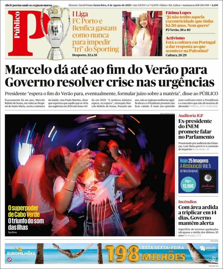 Portada de Público (Portugal)