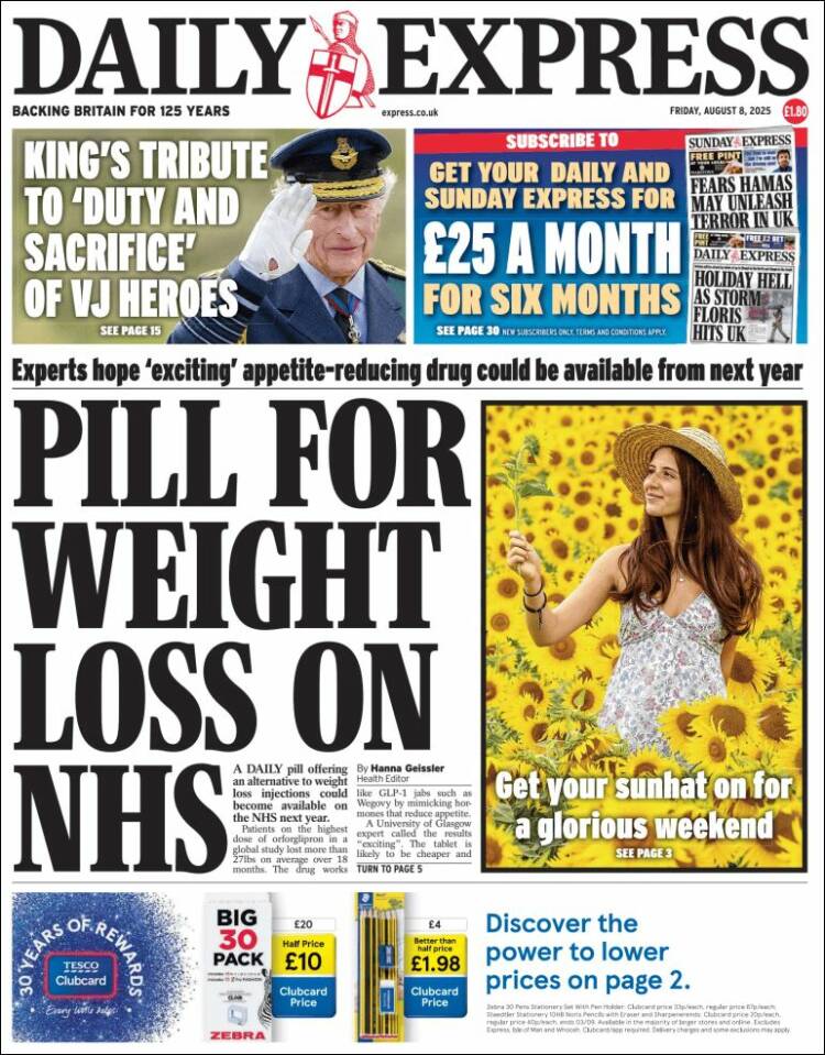 Portada de Daily Express (United Kingdom)