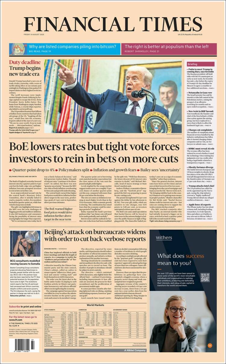 Portada de Financial Times (United Kingdom)