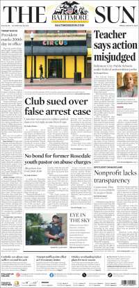Portada de The Baltimore Sun (USA)