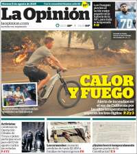 Portada de La Opinión (USA)