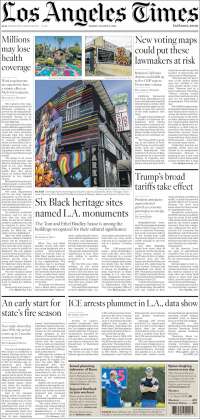 Portada de Los Angeles Times (USA)