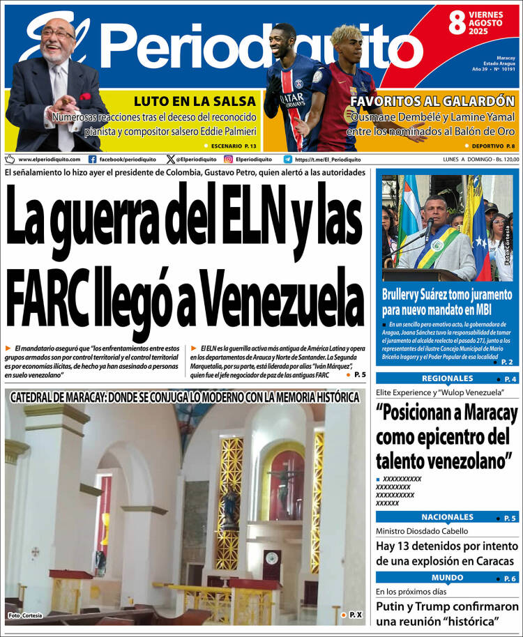 Portada de Periodiquito de Aragua (Venezuela)