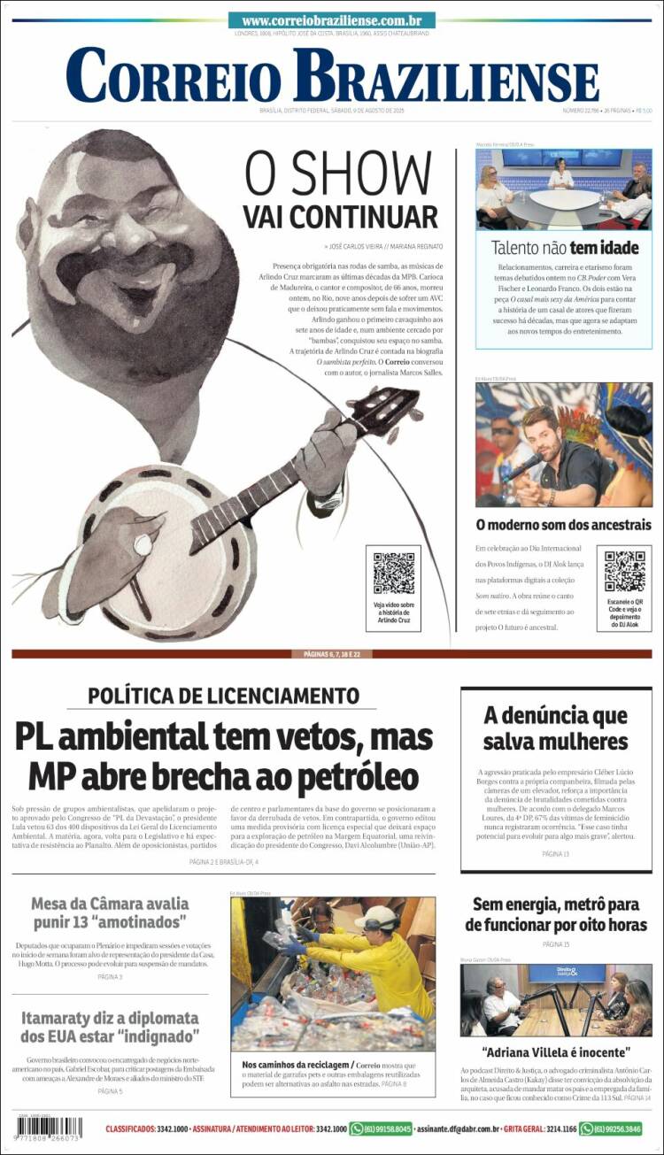 Portada de Correio Braziliense (Brasil)