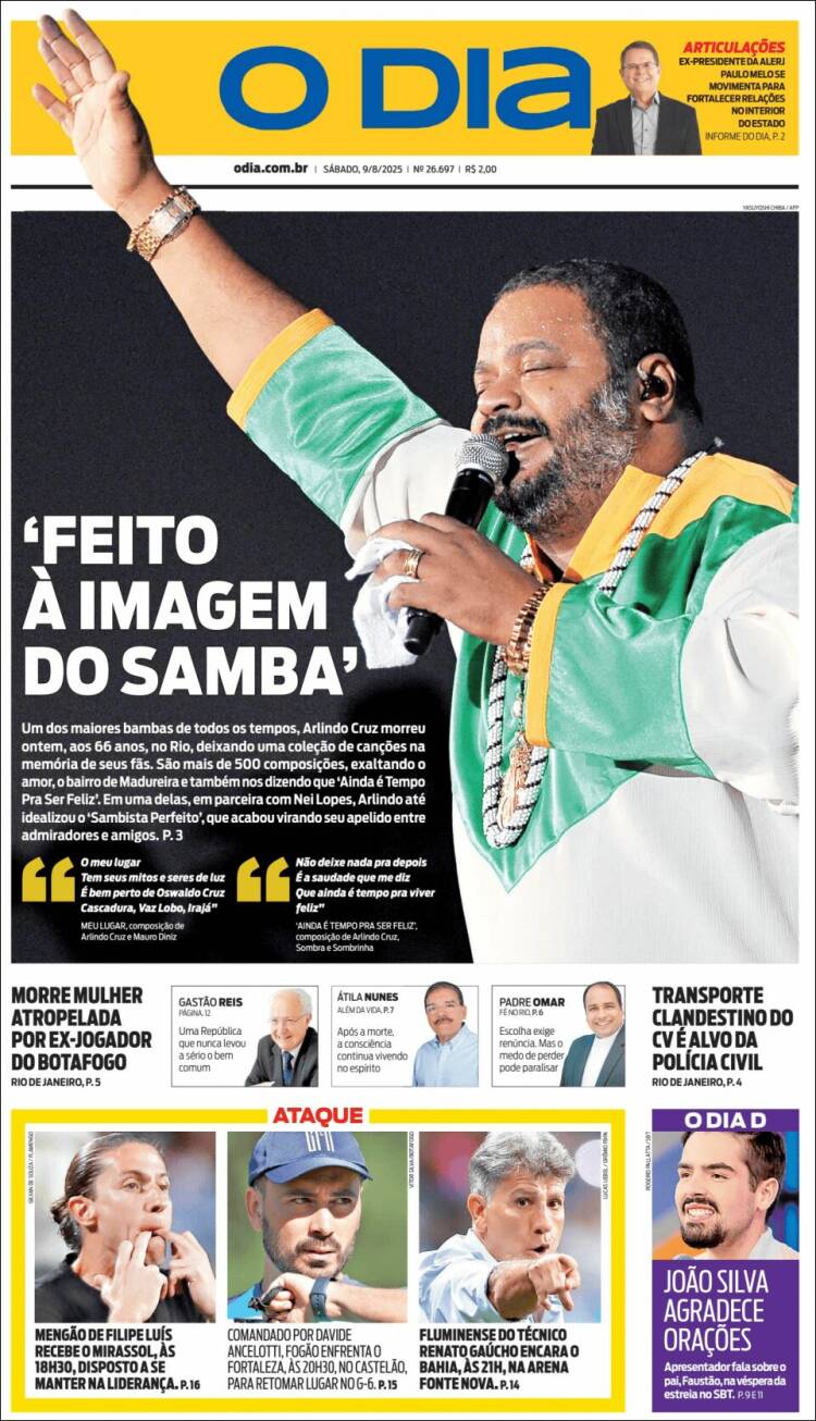 Portada de O Dia (Brasil)