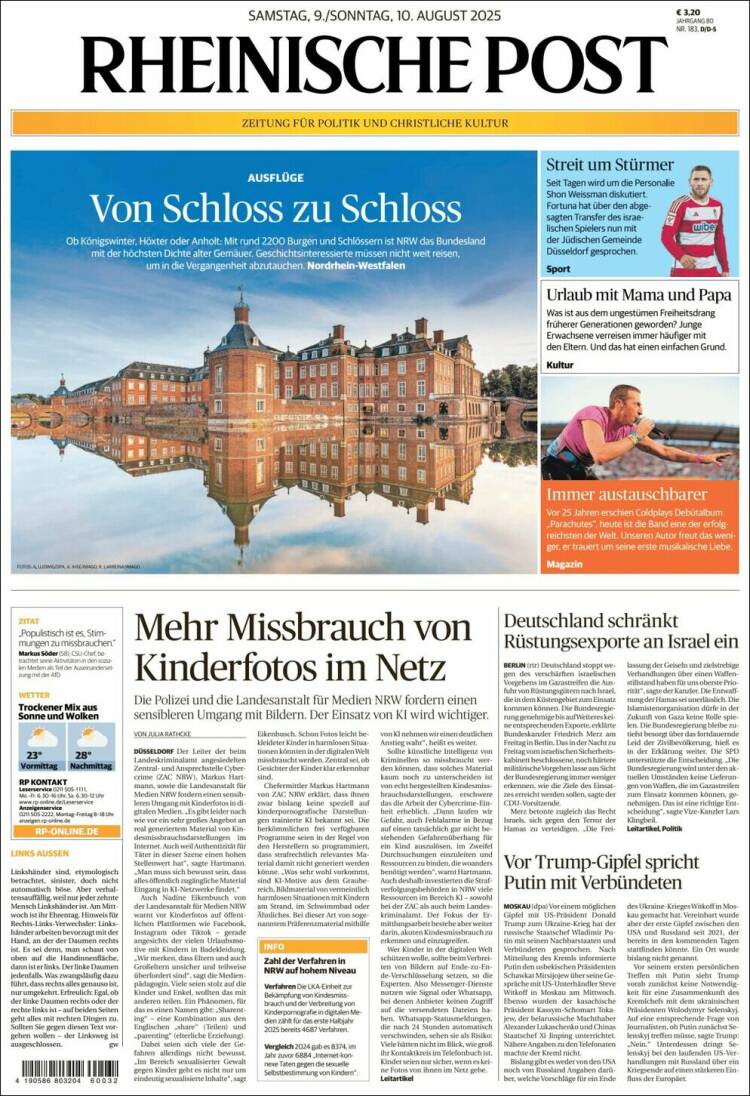 Portada de Rheinische Post (Alemania)
