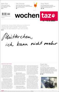 Portada de Die Tageszeitung (Germany)
