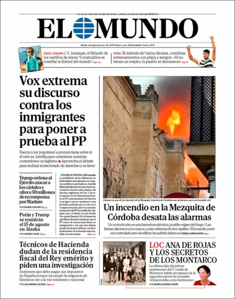 Portada de El Mundo (Spain)