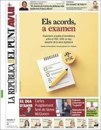 Portada de El Punt Avui - Girona (Spain)