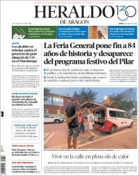 Portada de Heraldo de Aragón (Spain)