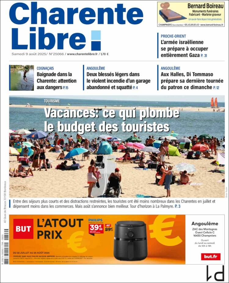 Portada de Charente Libre (France)