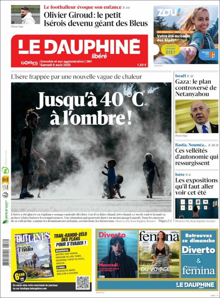 Portada de Le Dauphiné Libéré (Francia)
