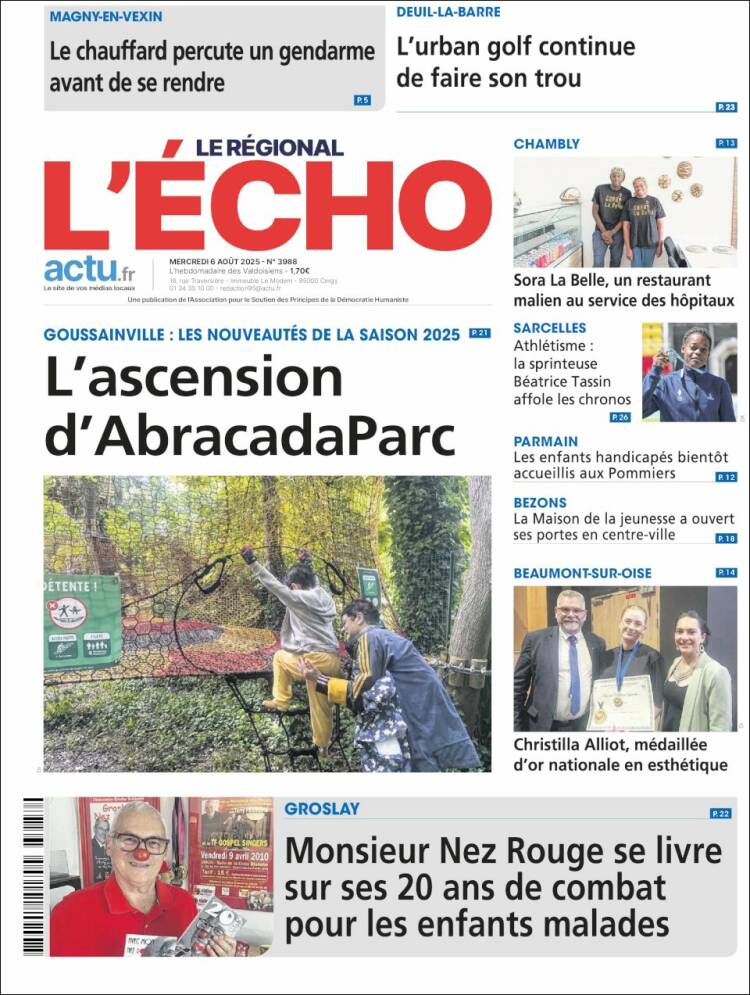 Portada de L'Echo de la Haute-Vienne (Francia)