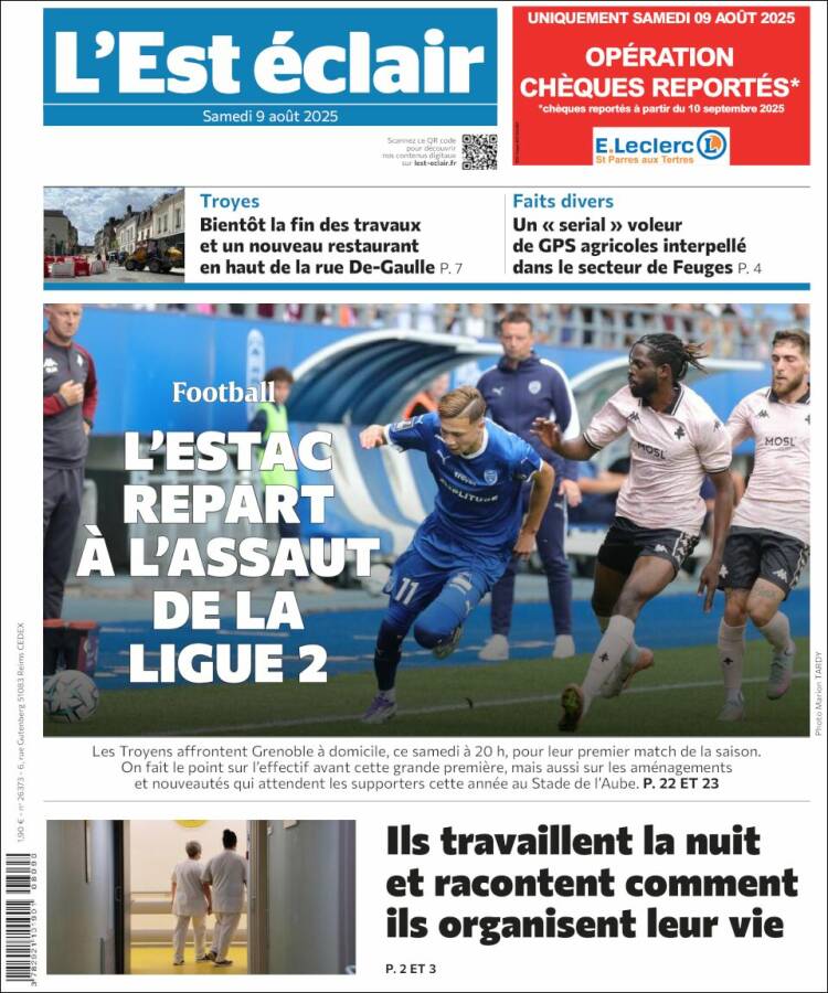 Portada de L'Est Eclair (Francia)