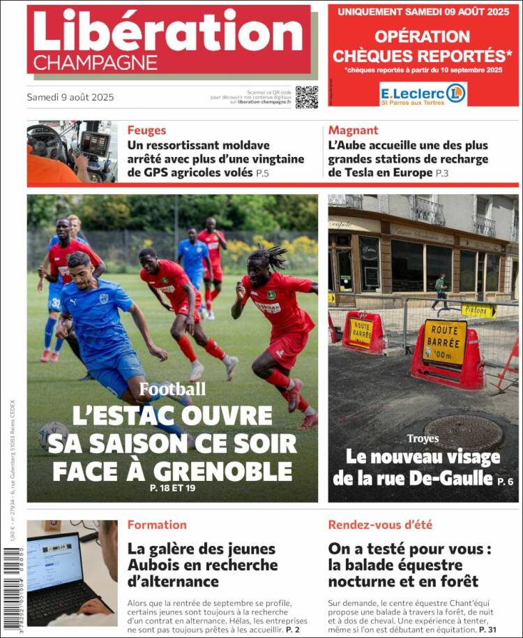Portada de Libération Champagne (France)