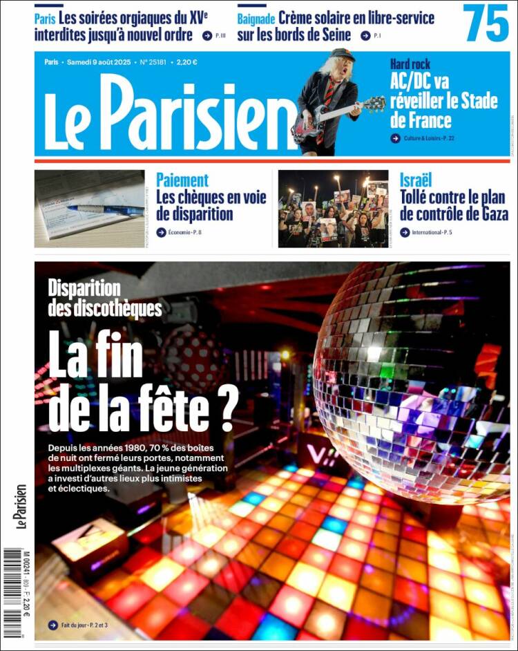 Portada de Le Parisien (Francia)