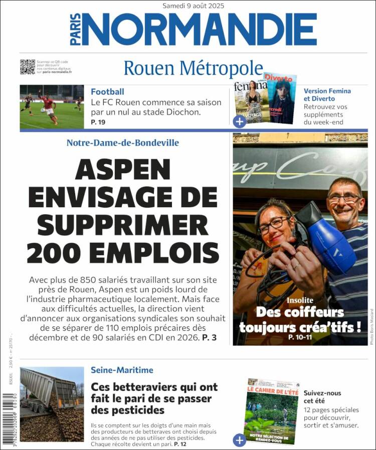 Portada de Paris Normandie (Francia)