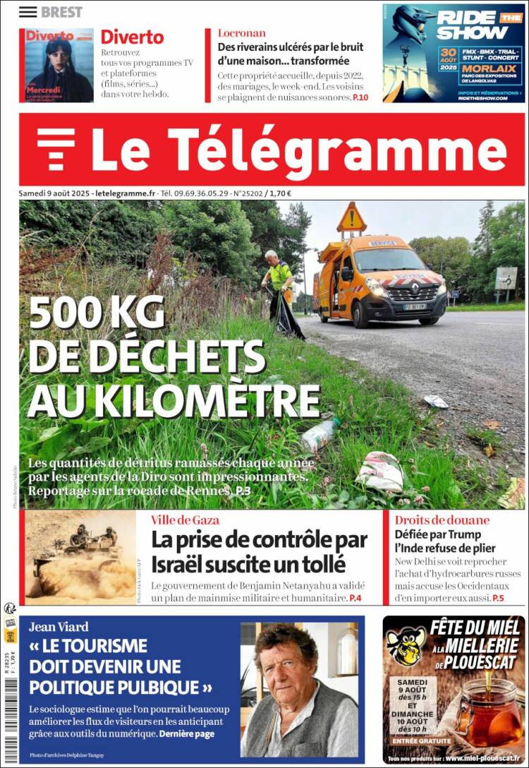Portada de Télégramme (Francia)