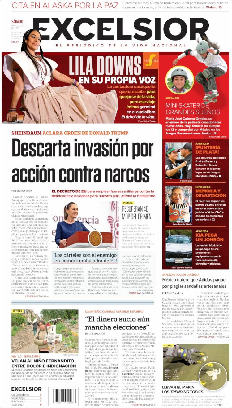 Portada de Excelsior (México)